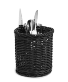 Kostrottingkorgar svarta för bestick - 3