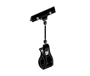 Skyltklämma 50mm svart (10-pack) - 3
