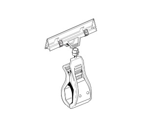 Skyltklämma med clip (10-pack) - 2