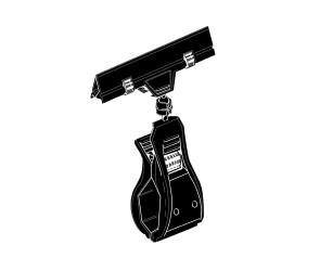 Skyltklämma med clip svart (10-pack) - 3