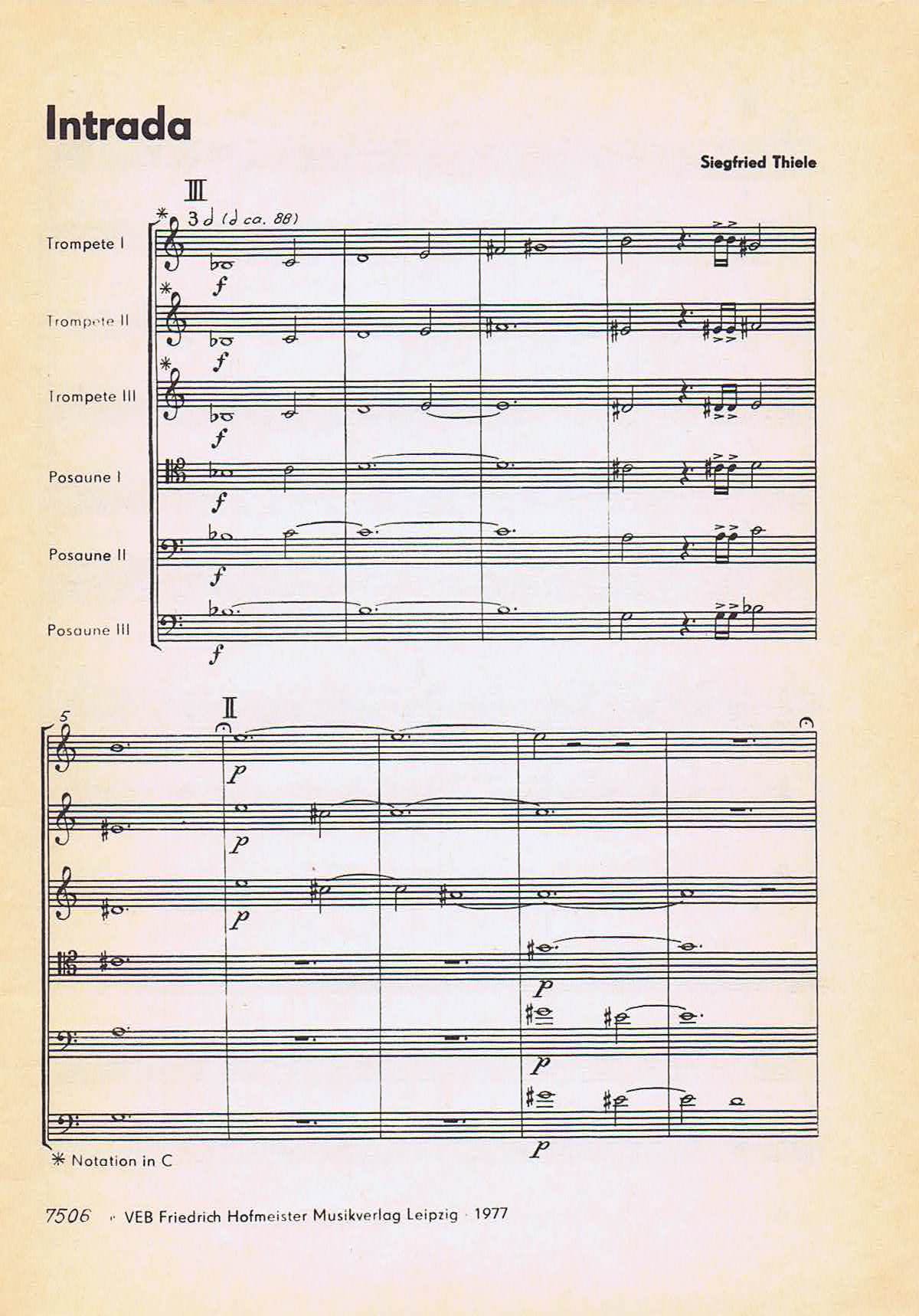 Siegfried Thiele - Intrada - 2