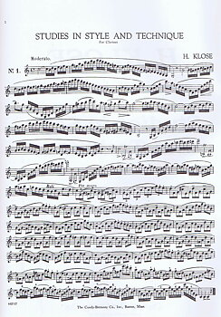 H. Klose - Studies in Style and Technique