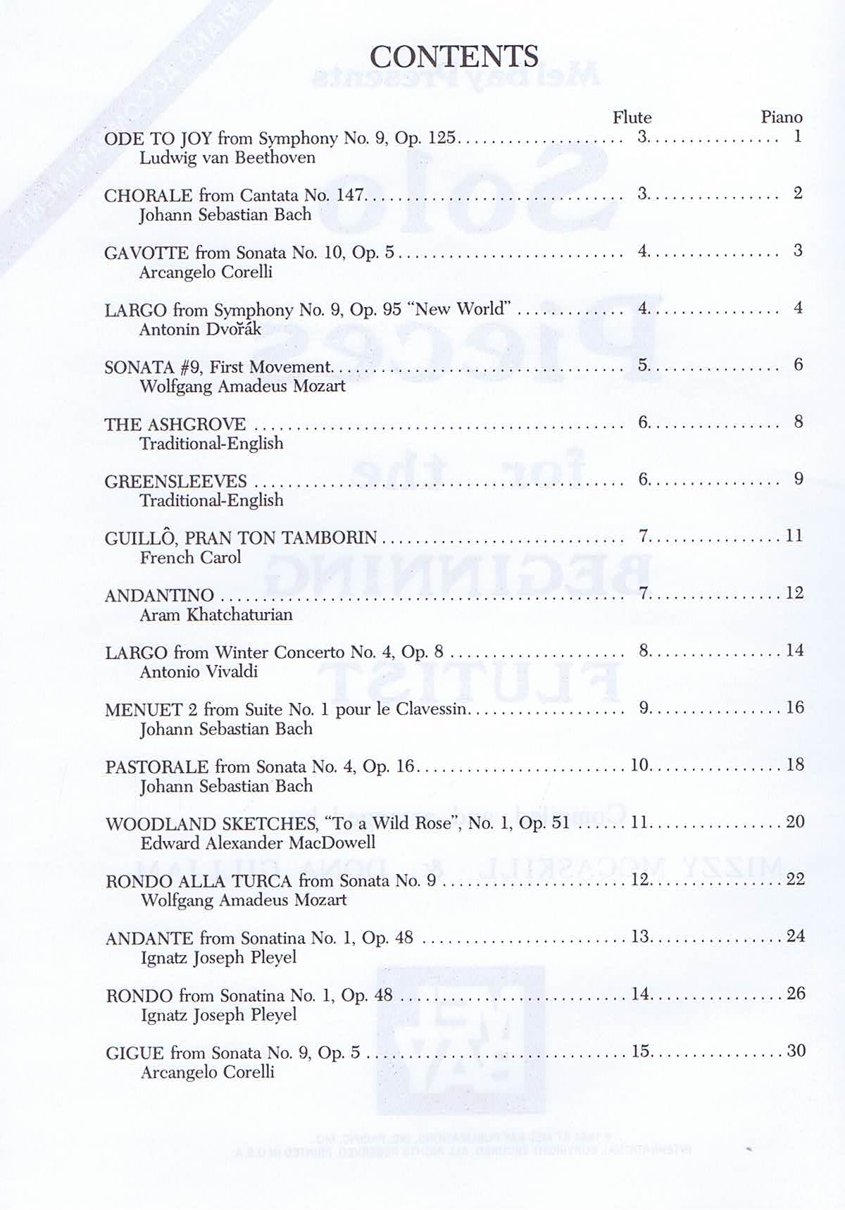 Solo Pieces for the beginning Flutist - 2