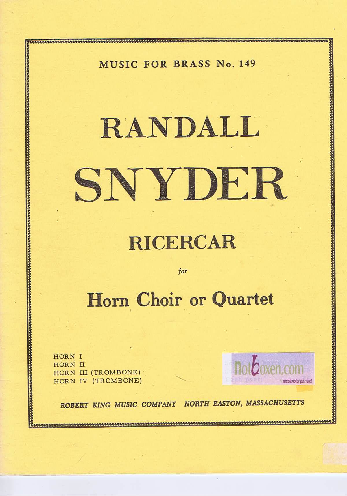 Ricercar av Randall Snyder