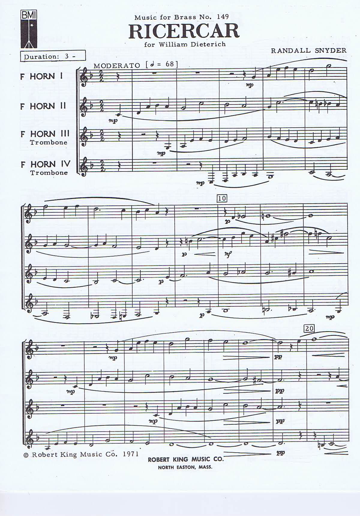 Ricercar av Randall Snyder - 2