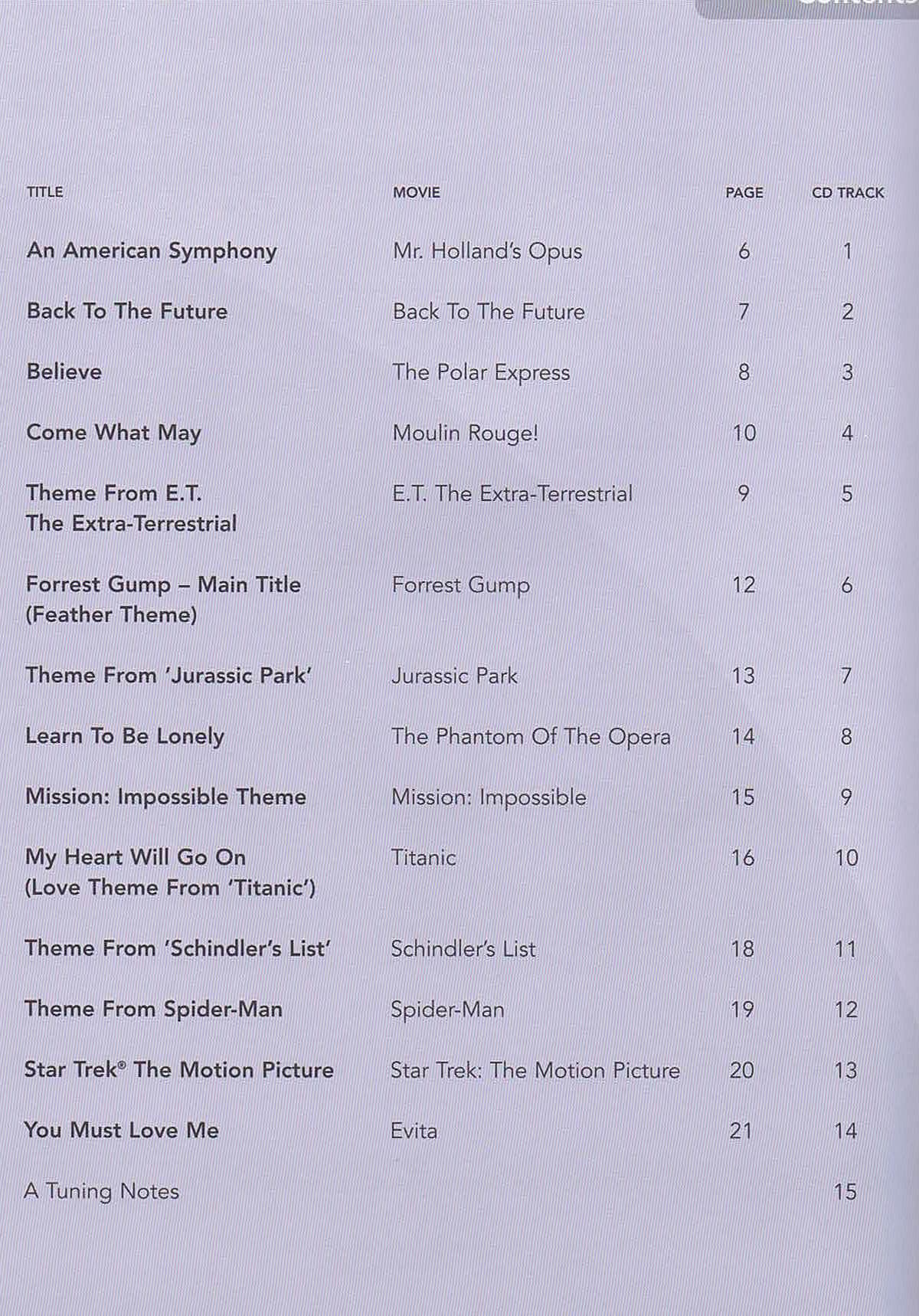Movie Hits, Playalong for Violin - 2