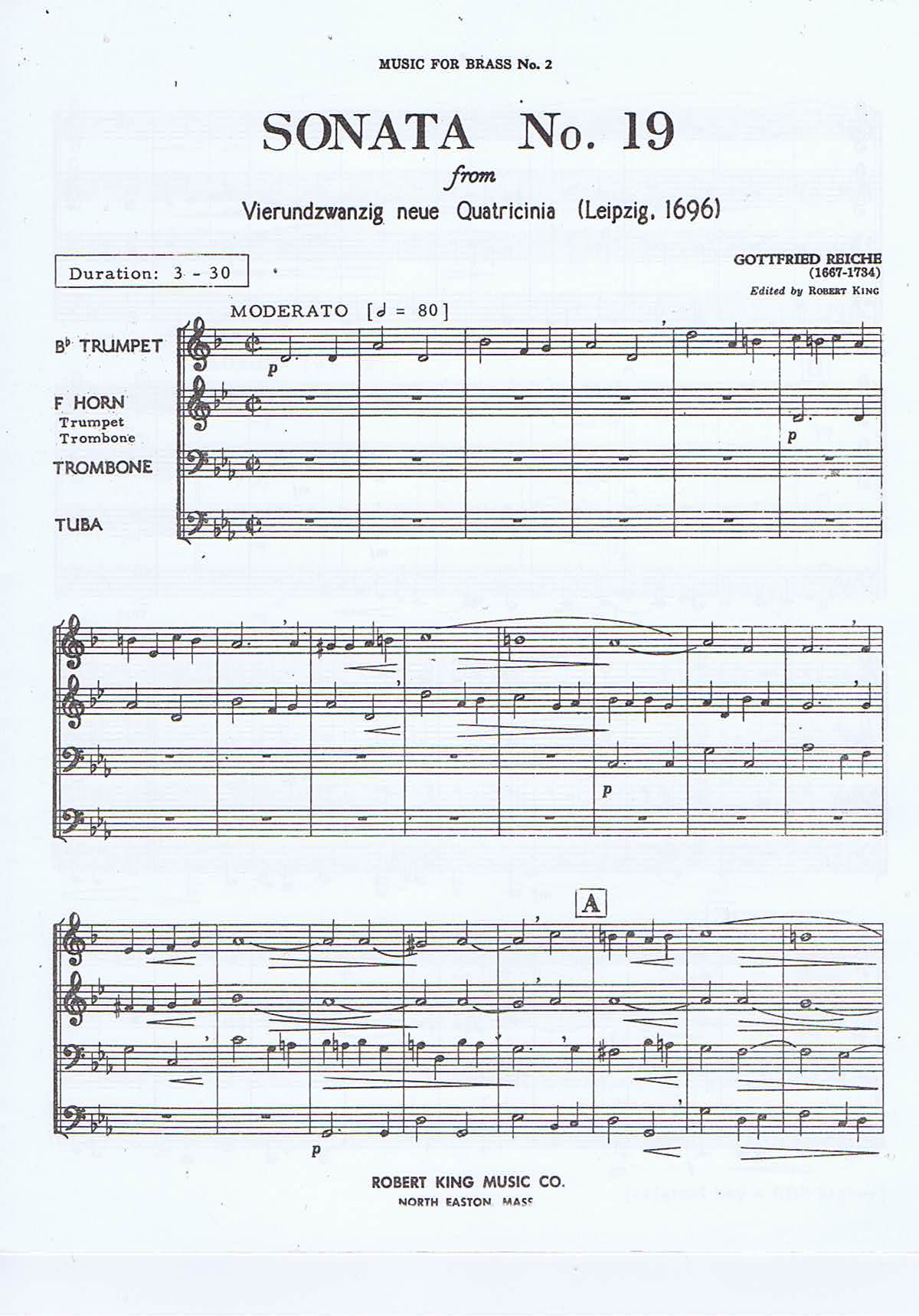 Gottfried Reiche - Sonata nr. 19 - 2