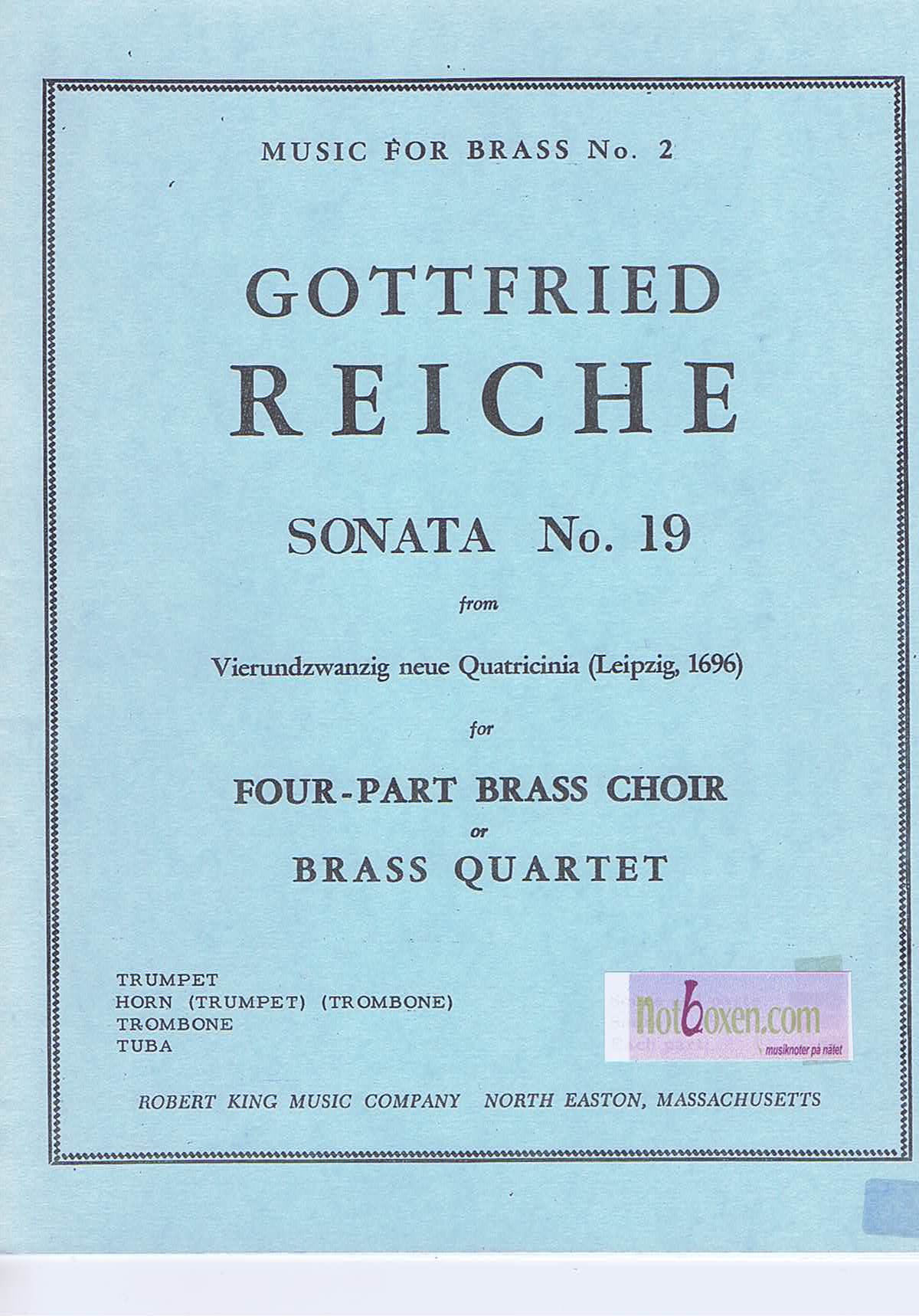 Gottfried Reiche - Sonata nr. 19