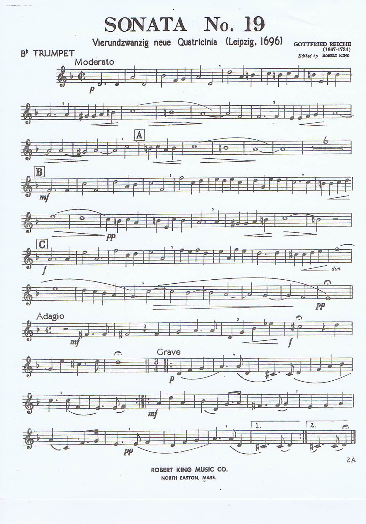 Gottfried Reiche - Sonata nr. 19 - 3
