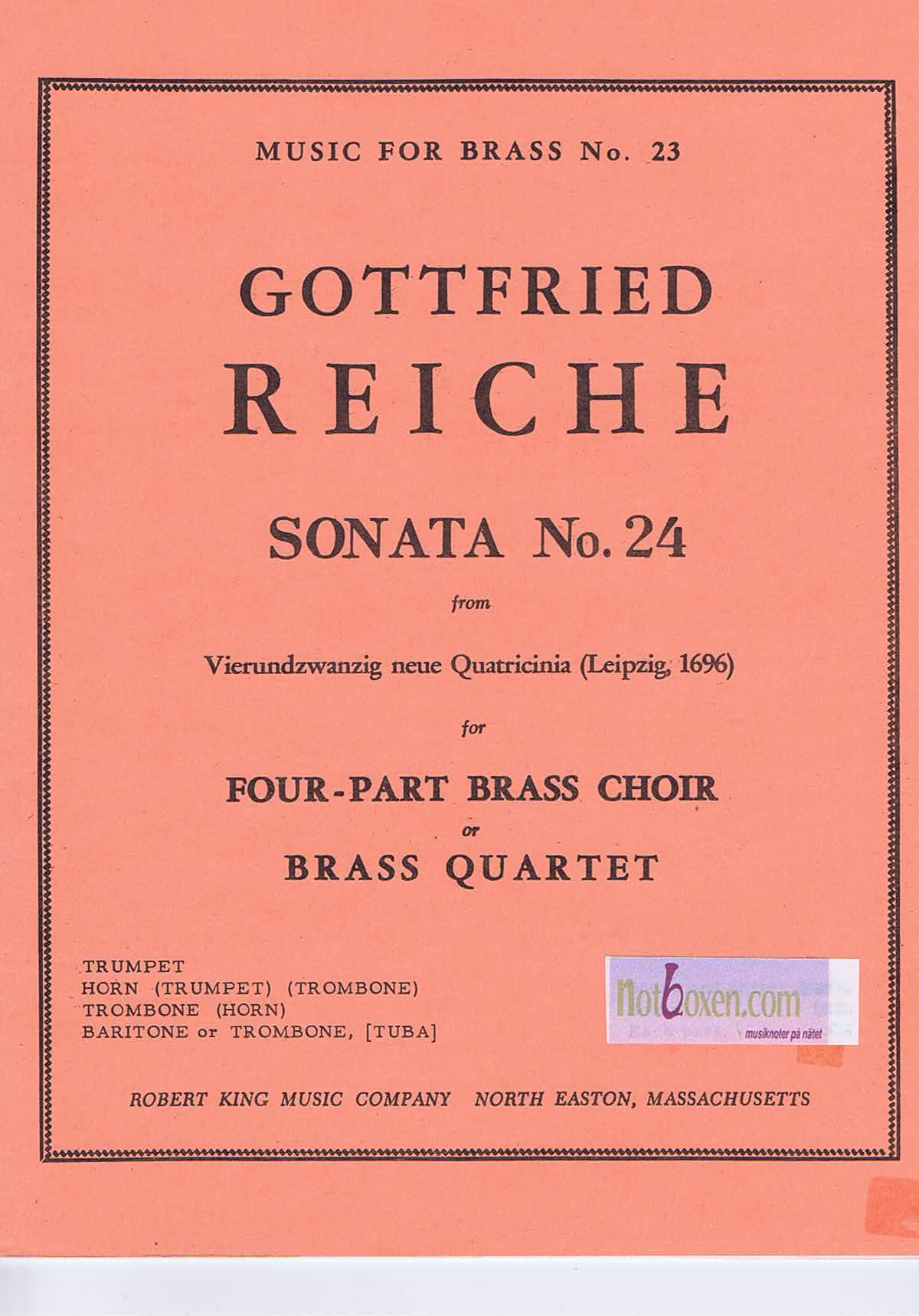 Gottfried Reiche - Sonata nr. 24