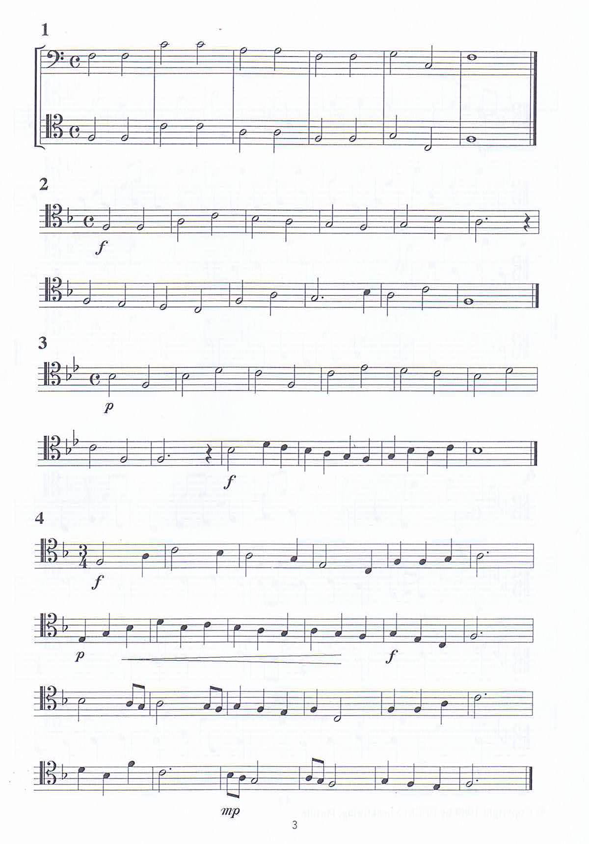 Spela i Tenorklav, övningar för Trombon - 2