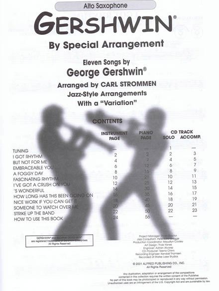 Gershwin by Special Arrangement, Altsax - 2