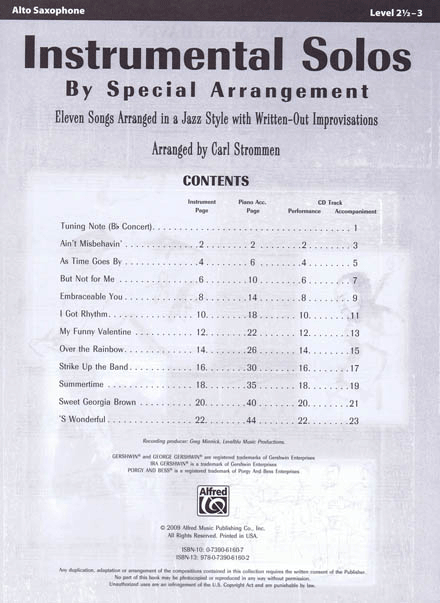 Intrumental Solos, Altsaxofon - 3