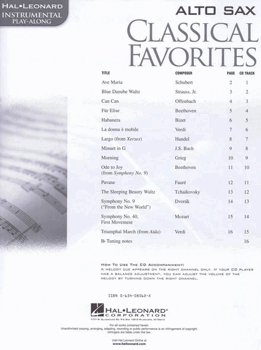Classical Favorites, Altsaxofon