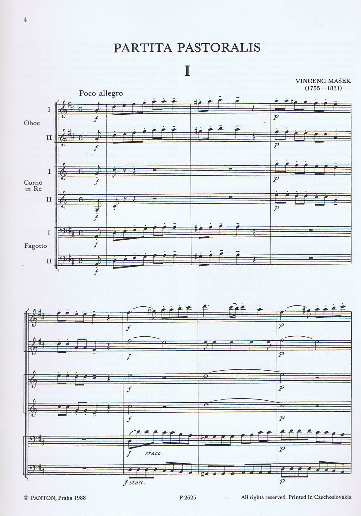 Vincenc Masek - Partita Pastoralis - 2