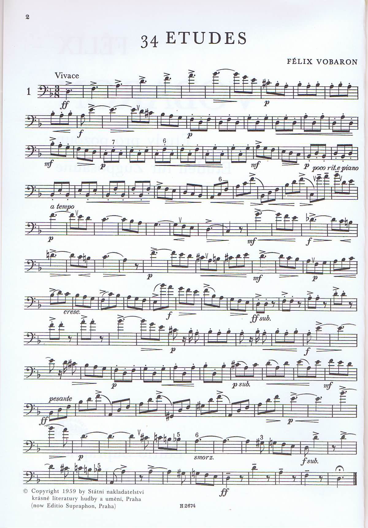 Vobaron - Etyder för trombon - 2