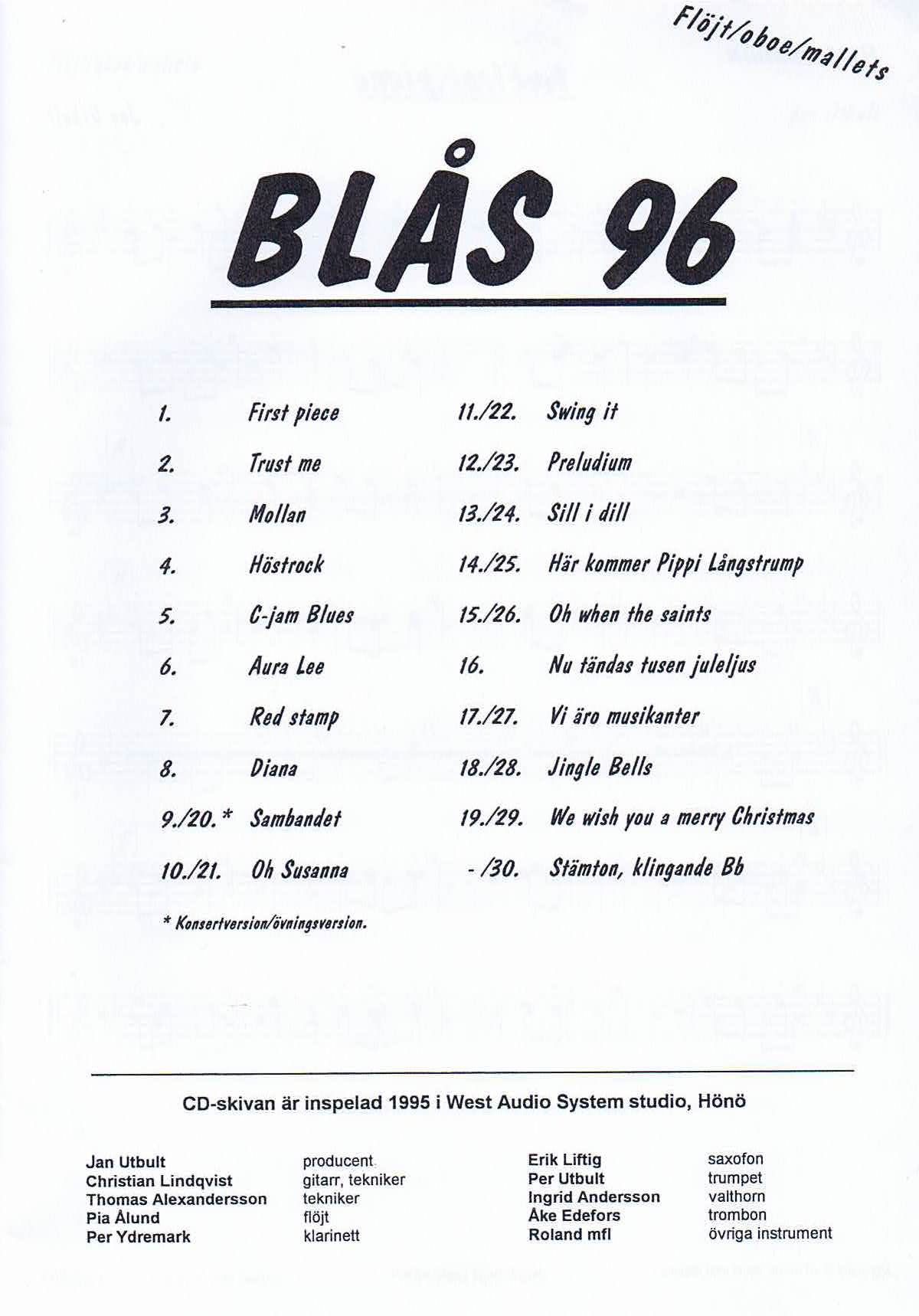 Blås 96 flöjt, oboe - 2