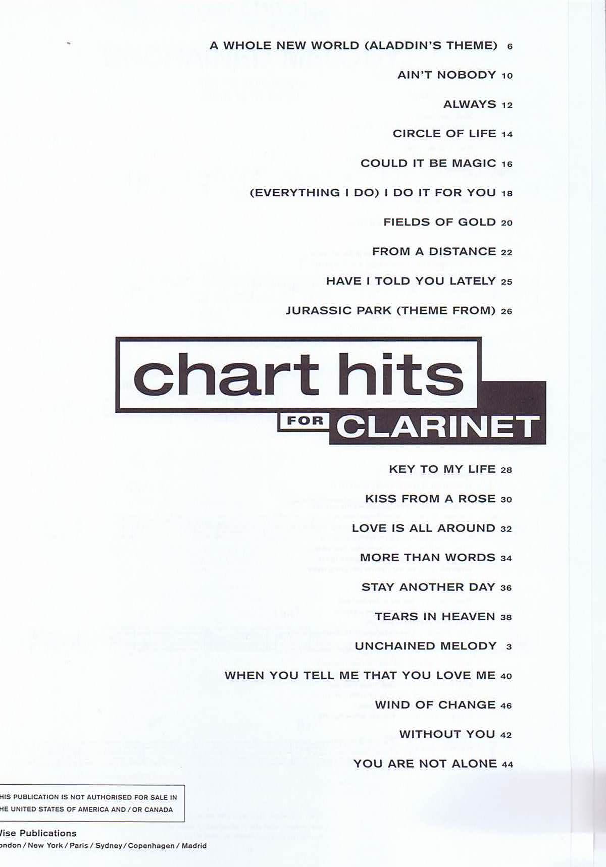 Chart hits for clarinet - 2