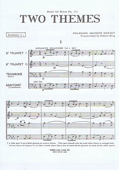 Wolfgang Amadeus Mozart - Two Themes