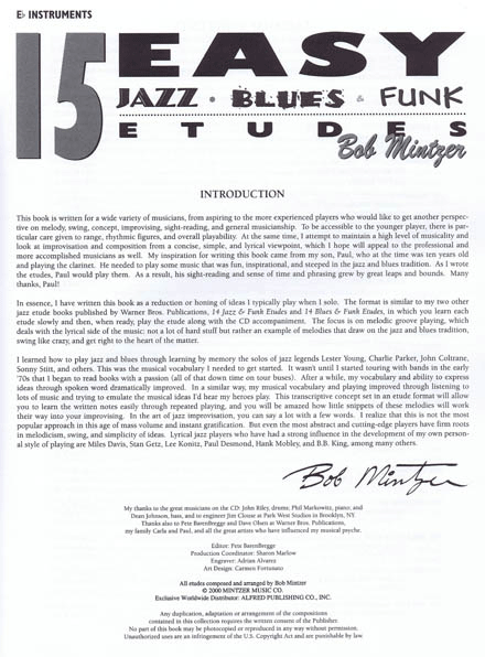 15 Easy Jazz, Blues & Funk Etudes - Eb - 2