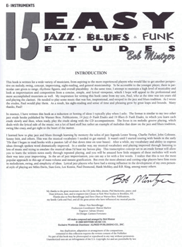 15 Easy Jazz, Blues & Funk Etudes - Eb