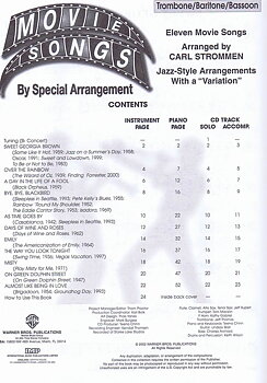 Movie Songs, by special arrangement