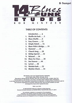 14 Blues & Funk Jazz Etudes, Bb
