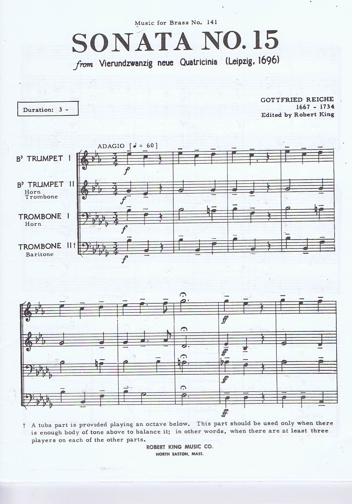 Gottfried Reiche - Sonata nr. 15 - 2