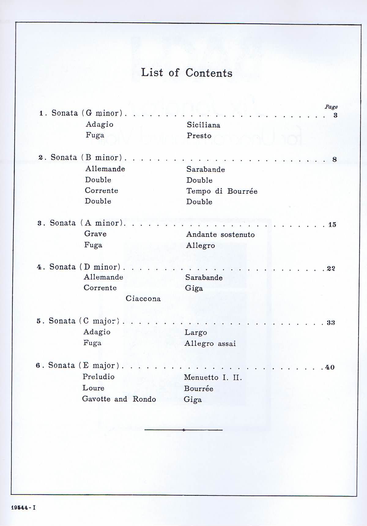 Bach - Six Sonatas - 2