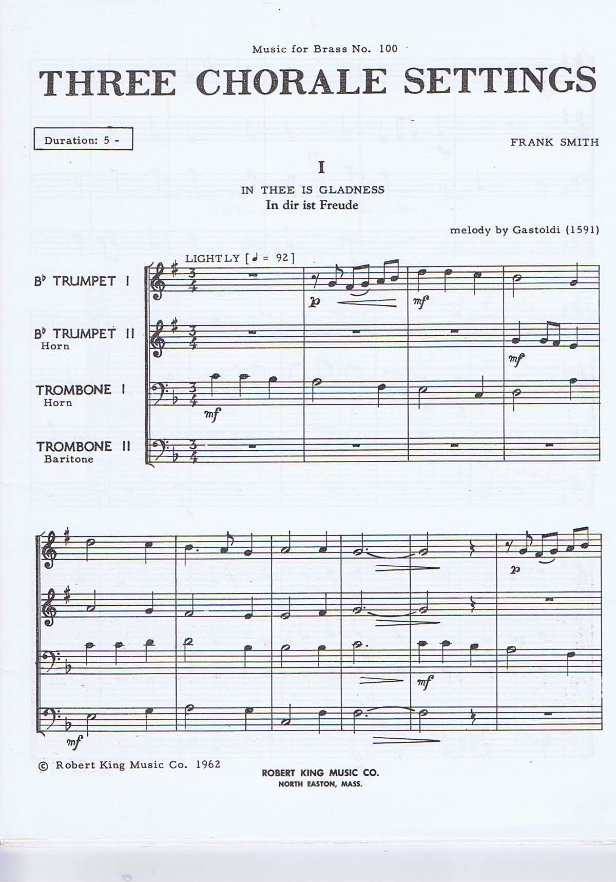 Frank Smith - Three Chorale Settings - 2