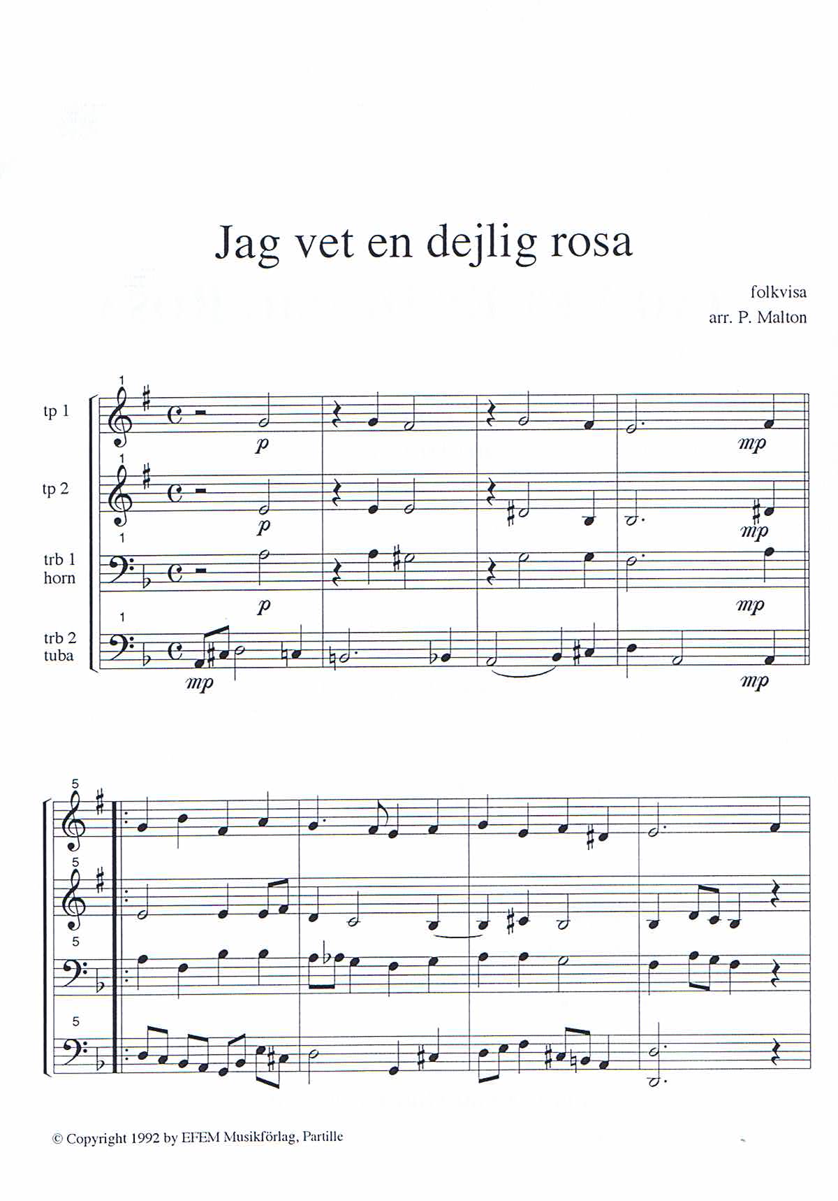 Jag vet en dejlig rosa - 2