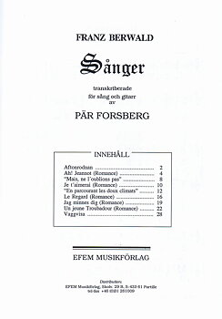 Sånger av Franz Berwald