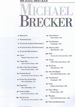 Michael Brecker Transcriptions