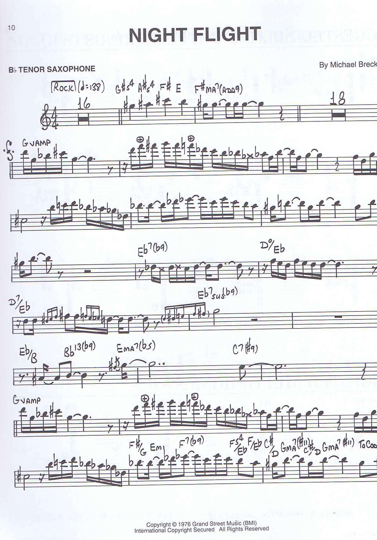 Michael Brecker Transcriptions - 3