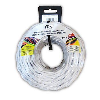 Parallel interfacekabel EDM 11990 11990 Vit 25 m