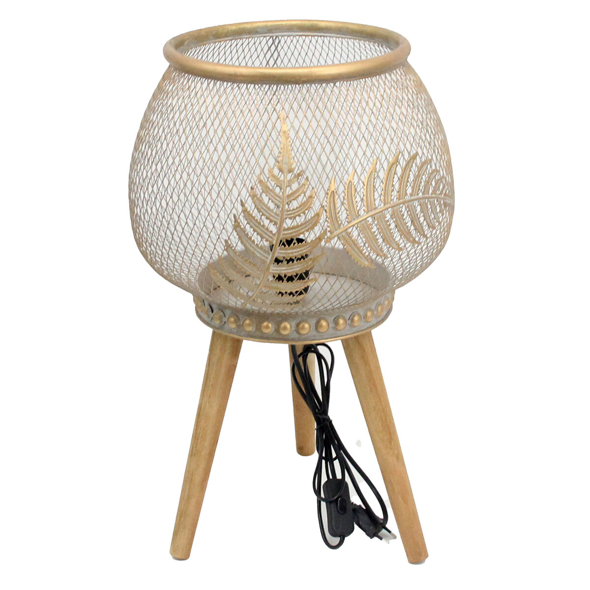 Bordslampa DKD Home Decor Gyllene Metall Trä (33 x 33 x 51 cm)