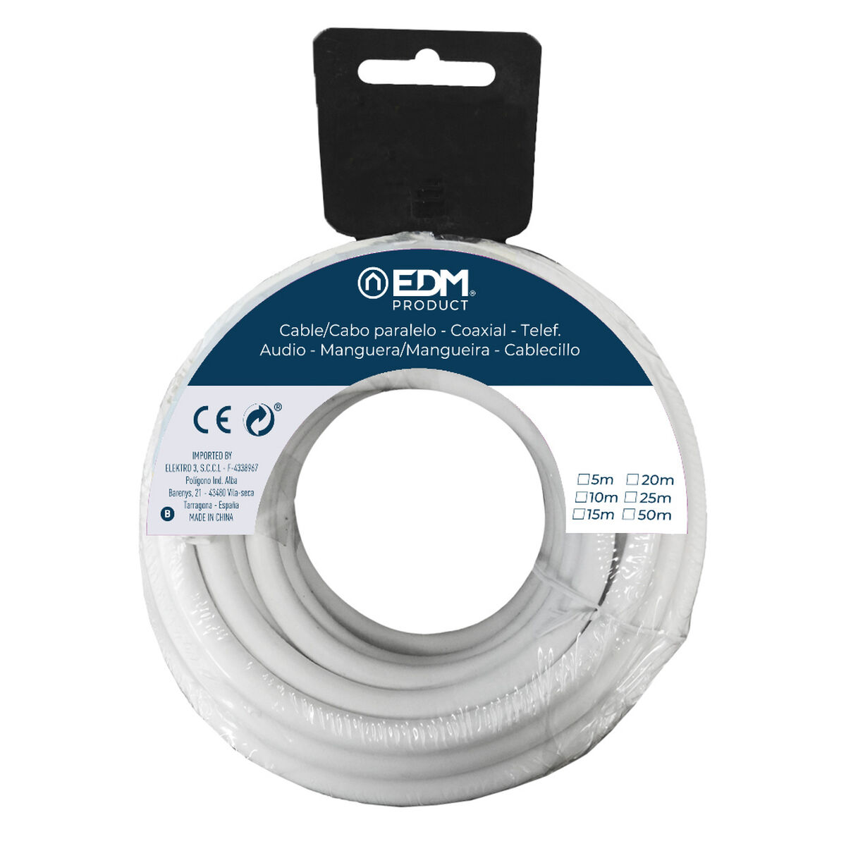 Kabel EDM 28096 Vit 3 x 1,5 mm 10 m - 4