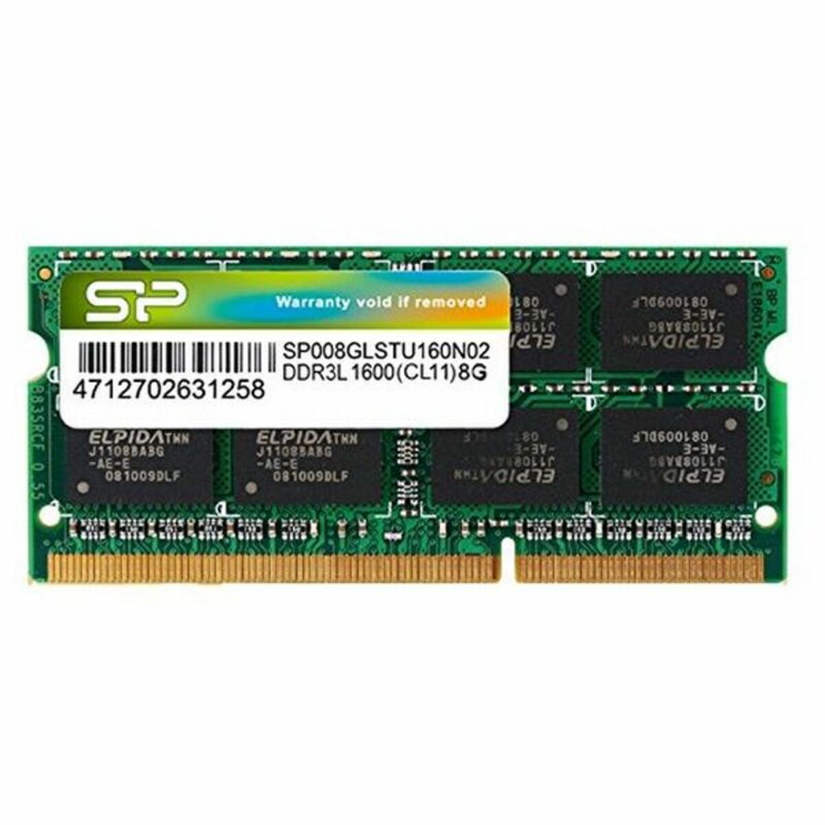 RAM-minne Silicon Power PAMSLPSOO0022 8 GB 1600 MHz DDR3-PC3-12800 8 GB 1600 mHz CL11 DDR3L