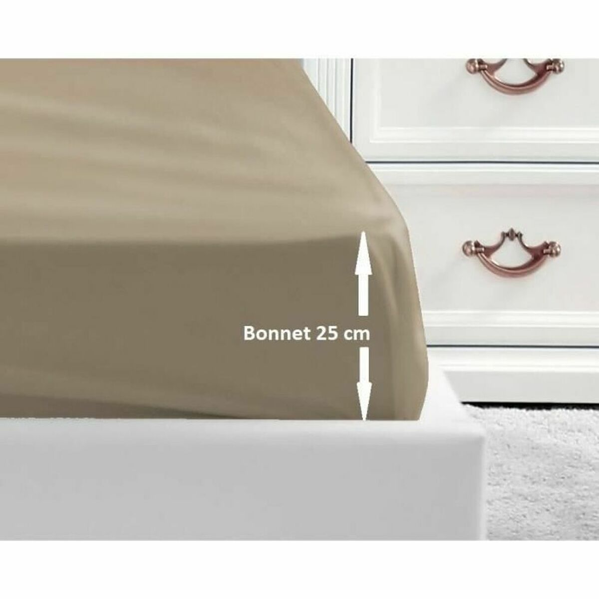 Inpassat underlakan Lovely Home Beige Dubbelsäng 160 x 200 cm - 2