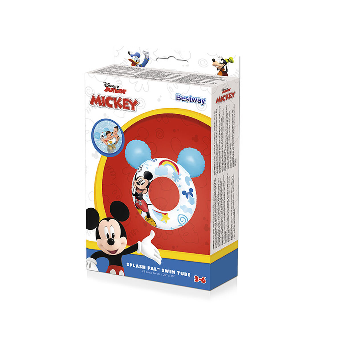 Bestway Disney Mickey Mouse öronflottör 74x76 cm +3 till 6 år Pool och Strand 09109 - 2