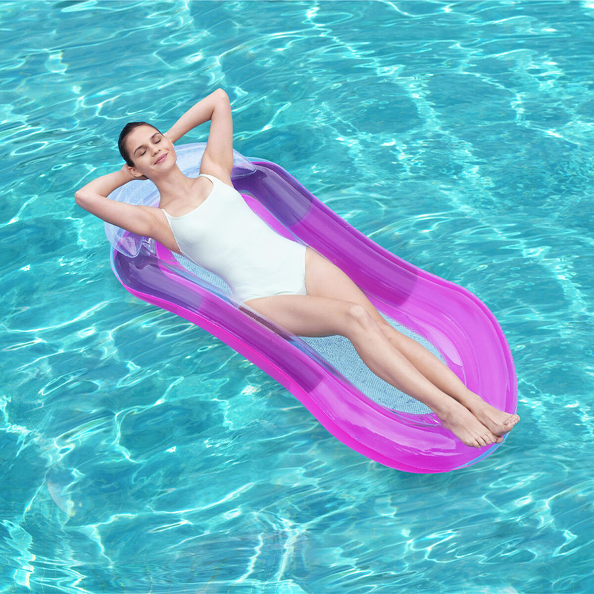 Bestway Uppblåsbar Stol Aqua Färg Blandad 160x84 cm Strand och Pool 43103 - 3
