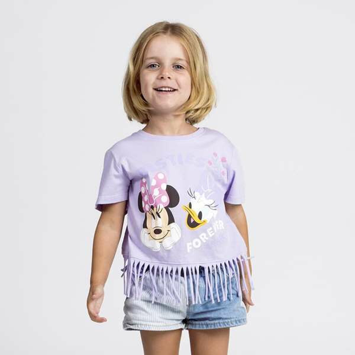 Barn T-shirt med kortärm Minnie Mouse Purpur - 4