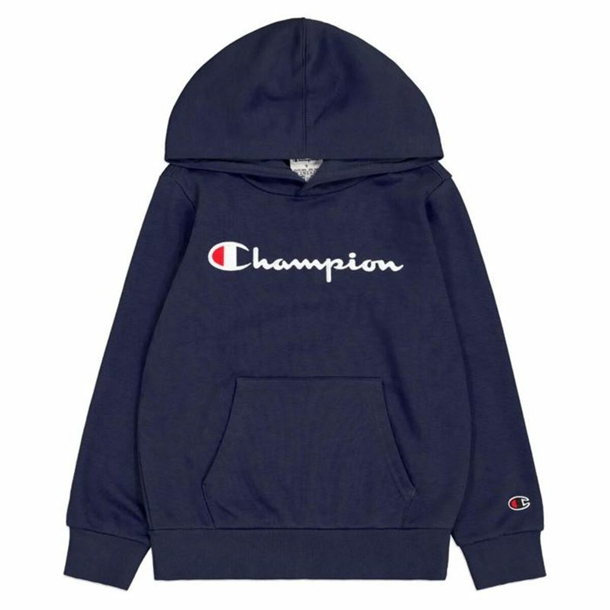 Tröja med huva Unisex Champion Hooded Sweat Blå Marinblå