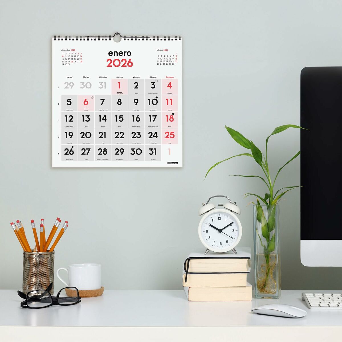 Väggkalender Finocam Papper 2026 30 x 30 cm - 2