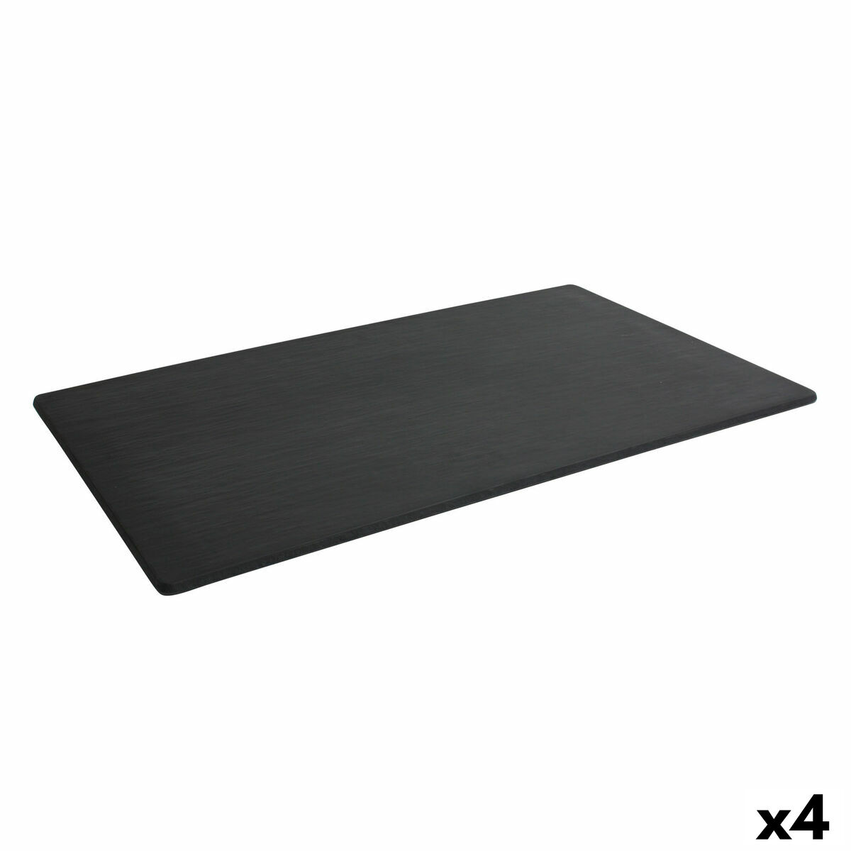 Bricka Inde Africa Svart Melamin 50 x 30 x 0,7 cm (4 antal)