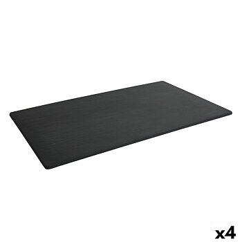 Bricka Inde Africa Svart Melamin 50 x 30 x 0,7 cm (4 antal)