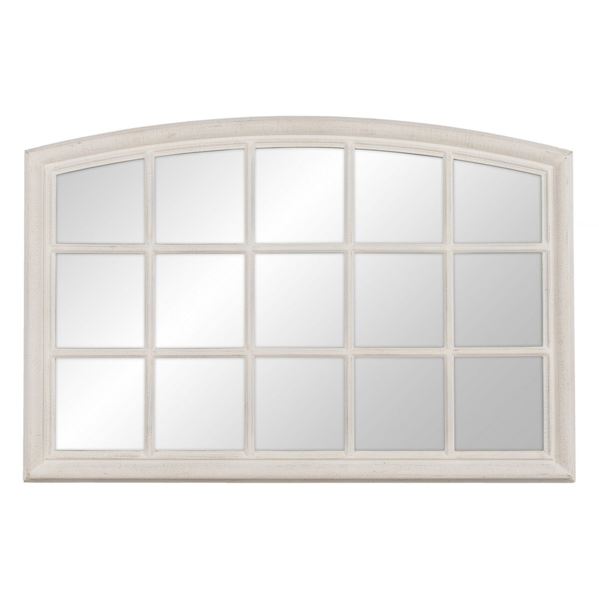 Väggspegel Vit Glas Paulowniaträ Vertikalt Fönster 80 x 3,5 x 120 cm - 2