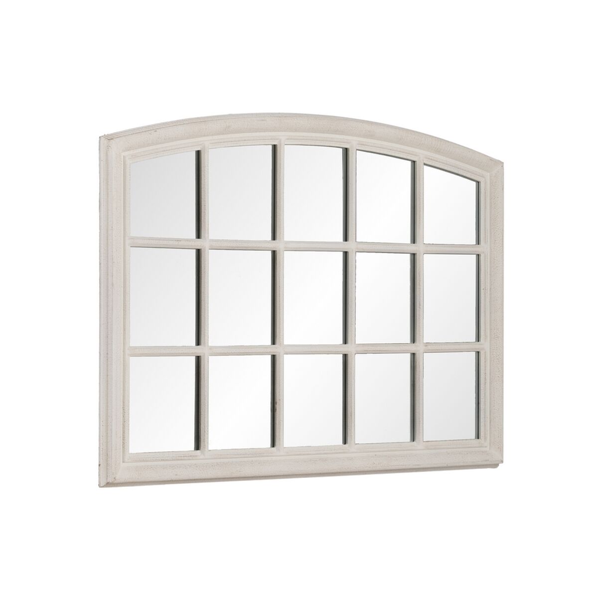 Väggspegel Vit Glas Paulowniaträ Vertikalt Fönster 80 x 3,5 x 120 cm