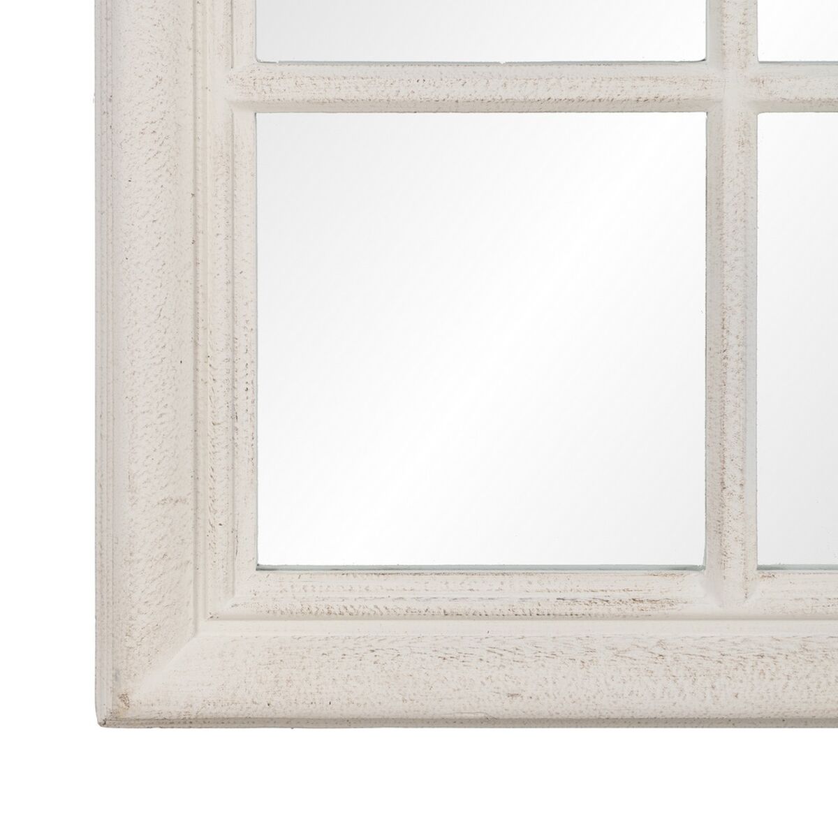 Väggspegel Vit Glas Paulowniaträ Vertikalt Fönster 80 x 3,5 x 120 cm - 5