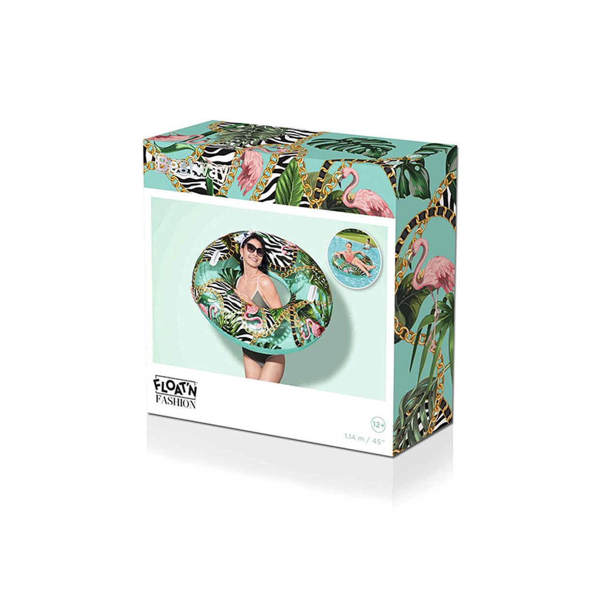 Bestway Uppblåsbar Flytare med Handtag Fantasia Floral D114 cm +12 År Strand och Pool 36302 - 2